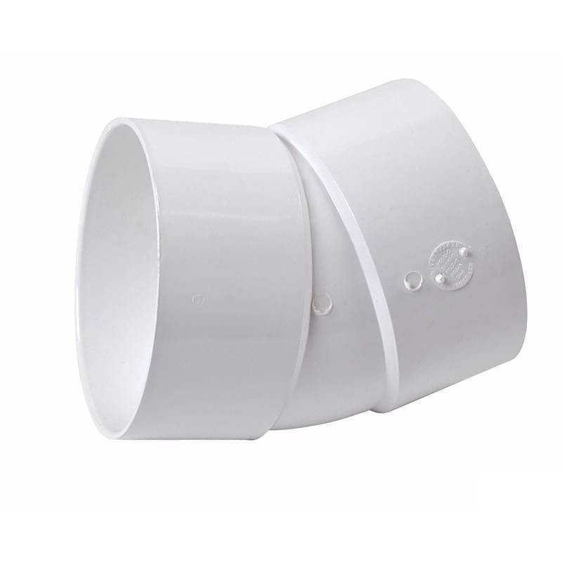 NDS 6P04 Schedule 35 6 in. Hub each X 6 in. D Hub PVC Elbow 1 pk