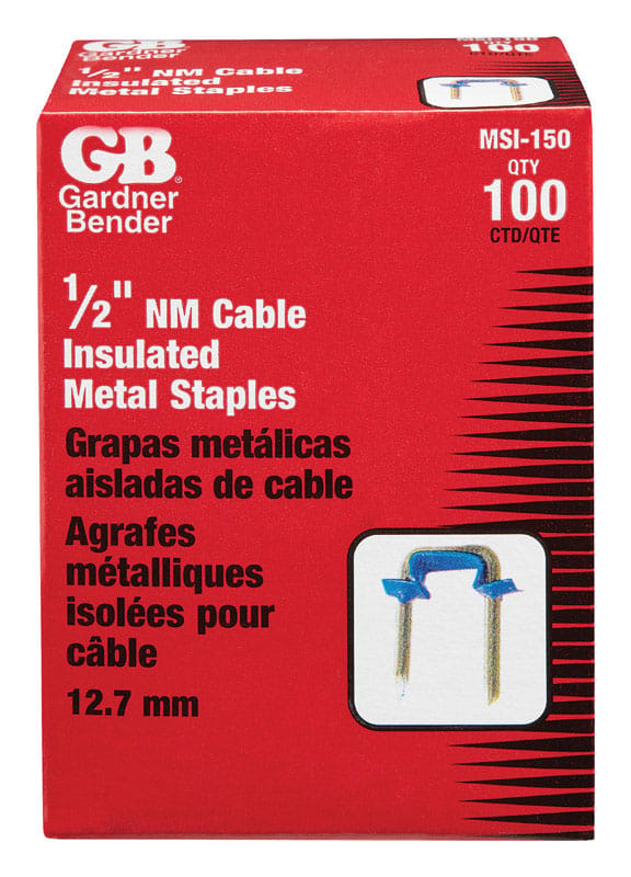 Gardner Bender MSI-150 1/2 in. W Metal Insulated Cable Staple 100 pk