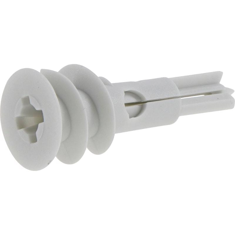 Hillman 376648 1/2 in. D X 1.5 in. L Nylon Ribbed Head Drywall Anchors 100 pc