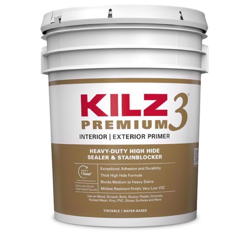 Kilz 13000 Premium White Flat Water-Based Stain Blocking Primer 5 gal