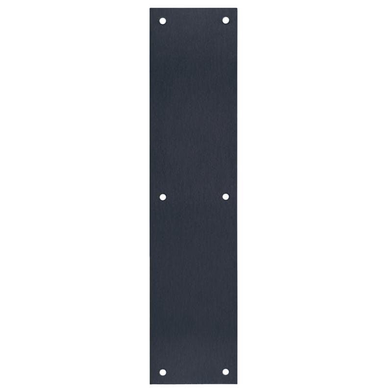 Tell DT101944 15 in. L Matte Black Stainless Steel Push Plate 1 pc
