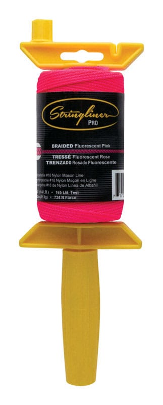Stringliner 25162 Pro Braided Mason Line and Reel 250 ft. Pink