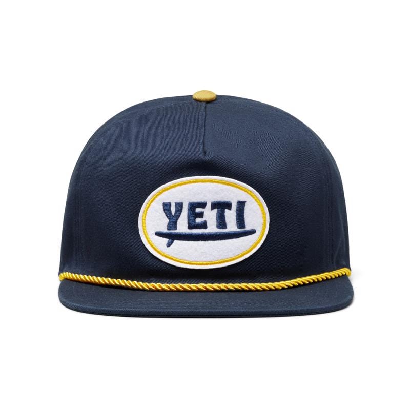 Yeti 21023006824 Big Wave Flat Brim Rope Hat Navy One Size Fits Most
