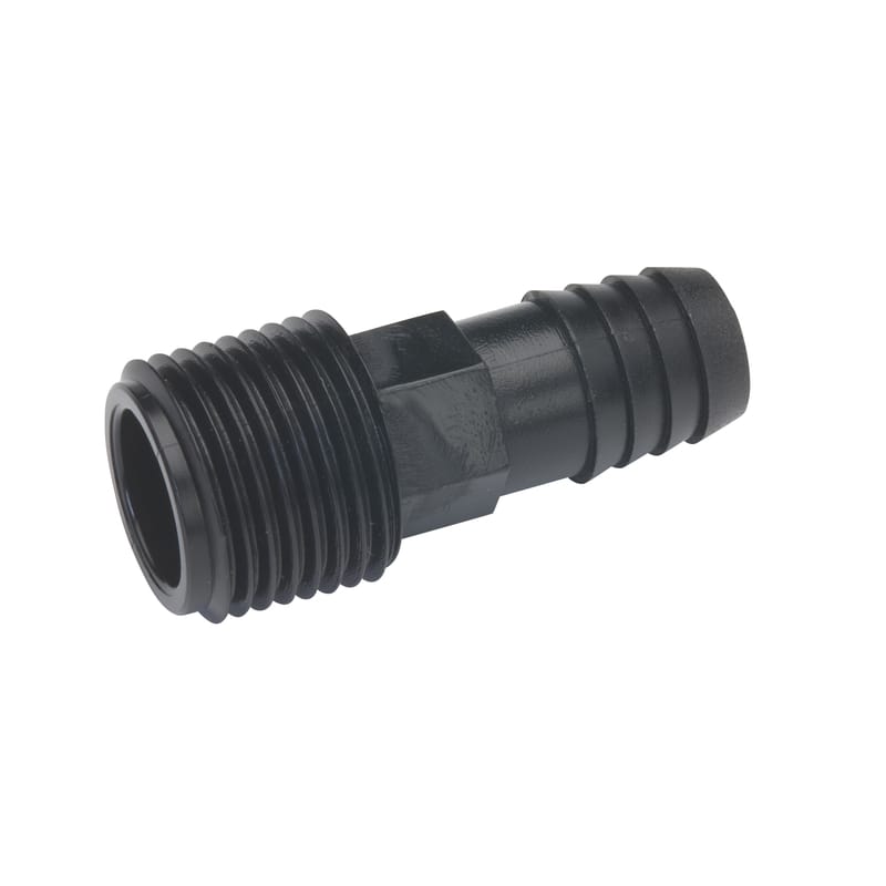 B&K 169-525 1/2 in. Barb each X 1/2 in. D MPT Plastic Adapter 1 pk