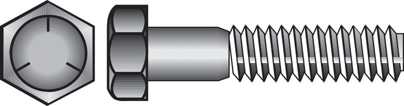Hillman 200270 1/2 in. D X 6 in. L Heat Treated Zinc Steel Hex Head Cap Screw 25 pk
