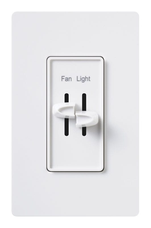Lutron S2-LFSQH-WH Skylark 1.5 amps Single Pole Slide Fan Control White 1 pk