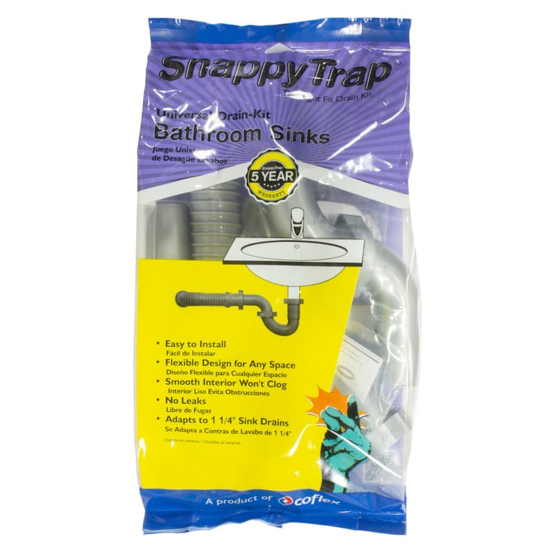 Snappy Trap DK-105-AH Universal 1-1/2 in. or 1-1/4 in. D PVC Single Sink Drain Kit