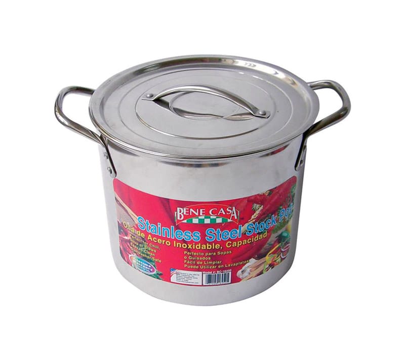 Bene Casa BC-17670 Stainless Steel Stock Pot 11.18 in. 20 qt Silver