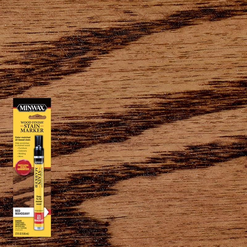 Minwax 63484000 Wood Finish Stain Marker Semi-Transparent Red Mahogany Oil-Based Stain Marker 1/3 oz