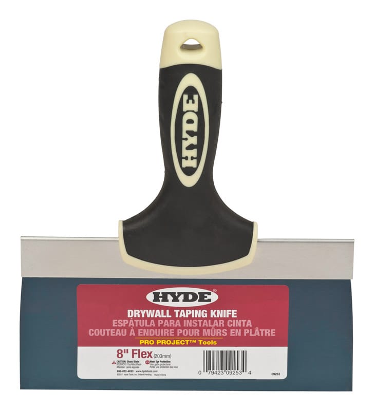 Hyde 09253 Pro Project Blue Steel Taping Knife 8 in. W X 9.3 in. L