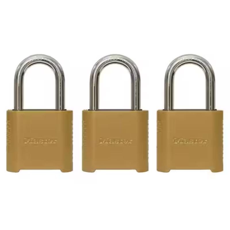 Master Lock 875TRILFHC 3.32 in. H X 2 in. W X 1.5 in. L Die-Cast Zinc 4-Digit Combination Combination Padlock