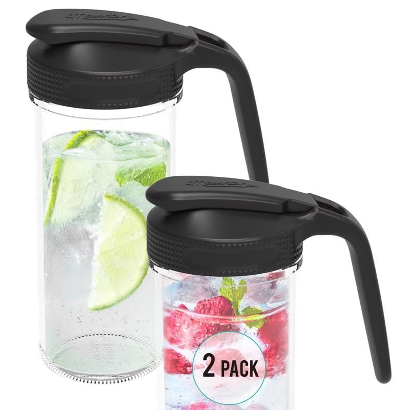 Masontops MT2HRBLK Regular Mouth Multi Top Flip Cap Lid 2 pk