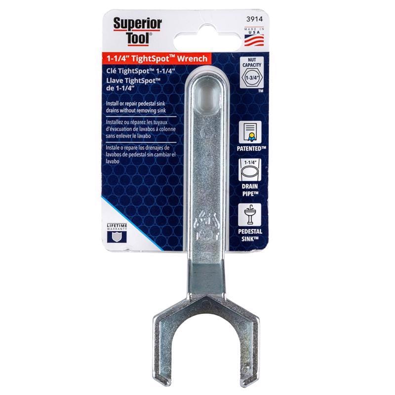 Superior Tool 3914 Pedestal Sink Wrench Silver 1 pc