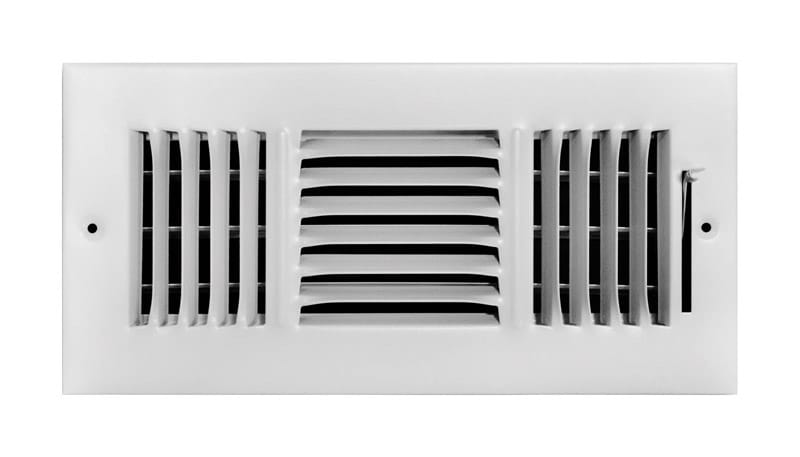 Tru Aire C103M12X06 6 in. H X 12 in. W 3-Way Powder Coat White Steel Wall/Ceiling Register
