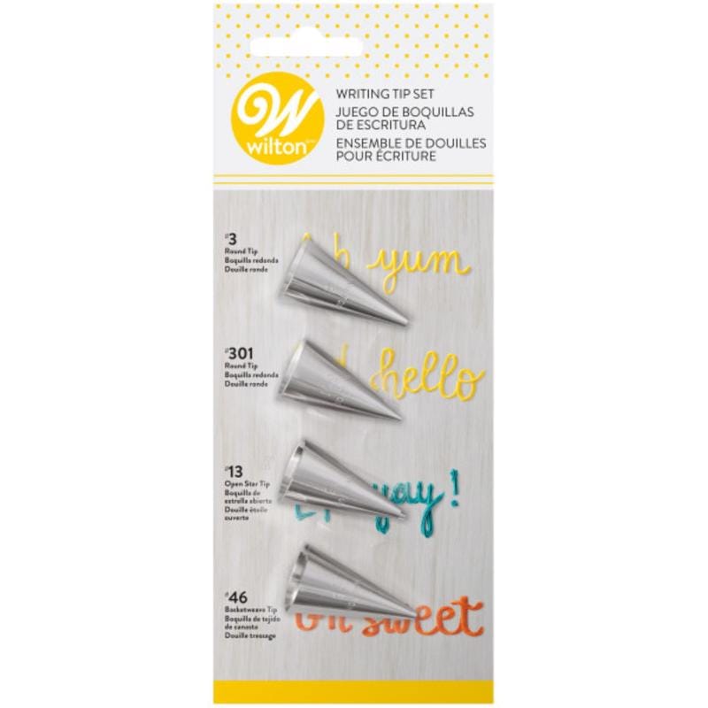 Wilton 191007518 Writing Tip Decorating Set 4 pc