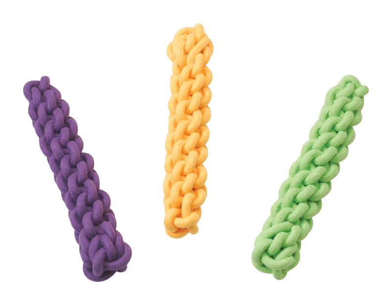 Spot 8142 For Dog Assorted Rope/Rubber Knotical Tuff Stick