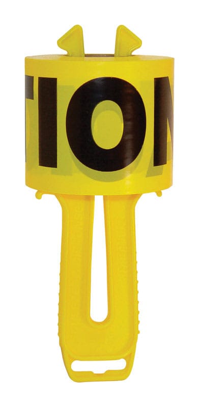 Us Tape 42012 TapeWiz 300 ft. L X 1/2 in. W Plastic Caution Cuidado Barricade Tape and Reel Yellow