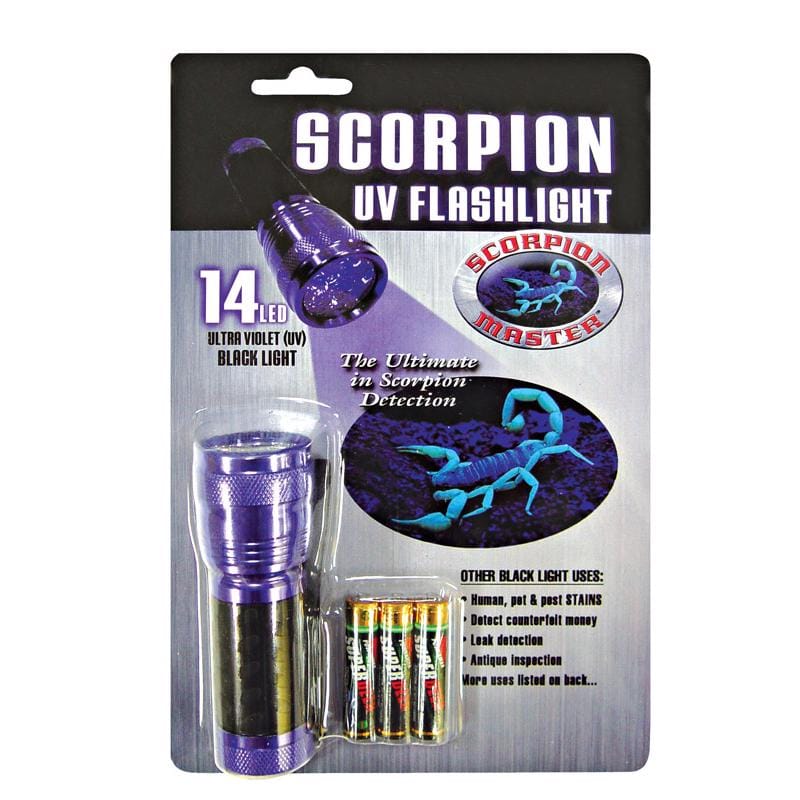 Scorpion 302479 14 LED Black/Purple LED UV Flashlight AAA Battery
