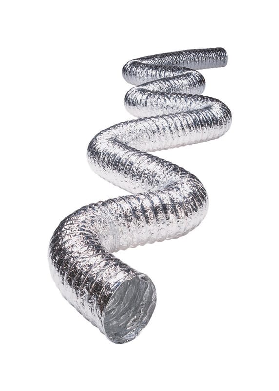 Deflect-O TF620 240 in. L X 6 in. D Silver/White Aluminum Vent Hose