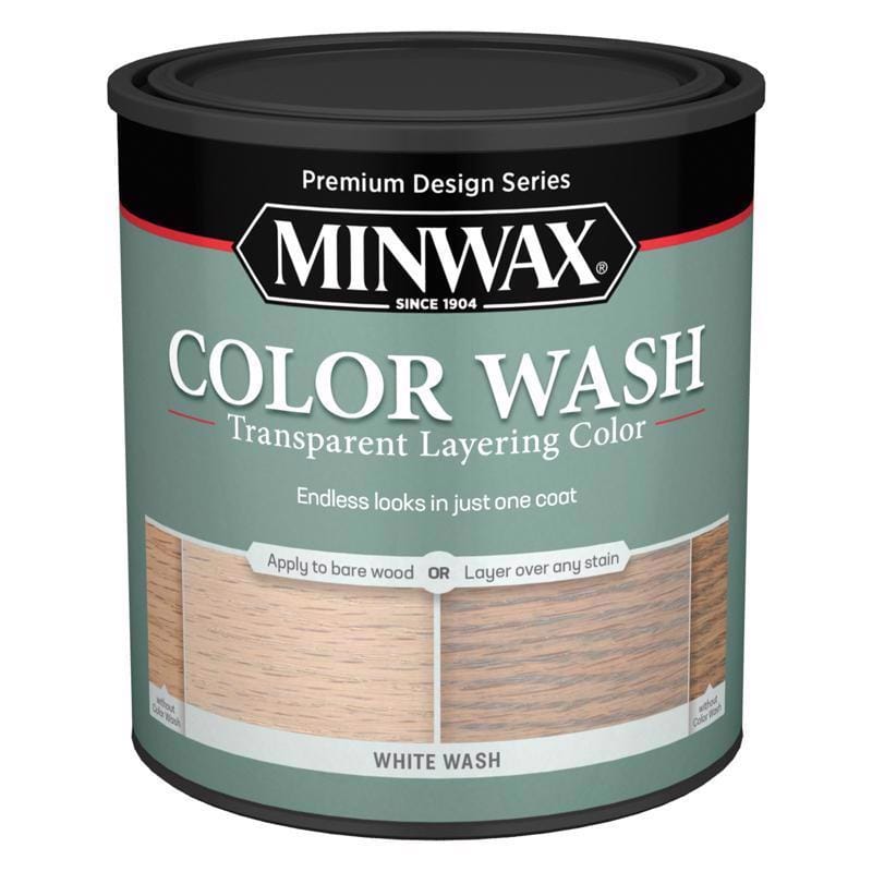 Minwax 618604444 Color Wash Transparent White Wash Water-Based Wood Stain 1 qt
