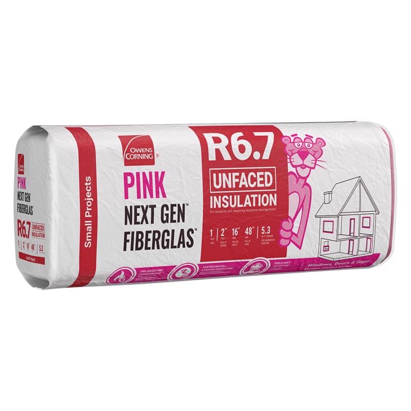 Owens Corning OCMP40 16 in. W X 48 in. L X 2 in. 6.7 Unfaced Fiberglass Insulation Roll 5.33 sq ft