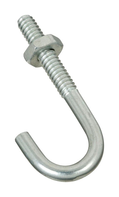 National Hardware N232-868 Small Zinc-Plated Silver Steel 1-7/8 in. L J-Bolt 40 lb 1 pk