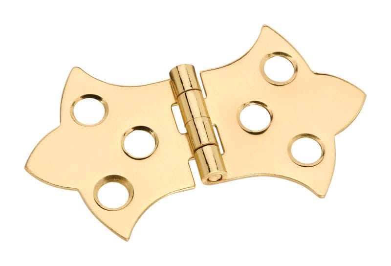 National Hardware N211-821 2-1/4 in. W X 1-5/16 in. L Solid Brass Gold Steel Decorative Hinge 1 pk