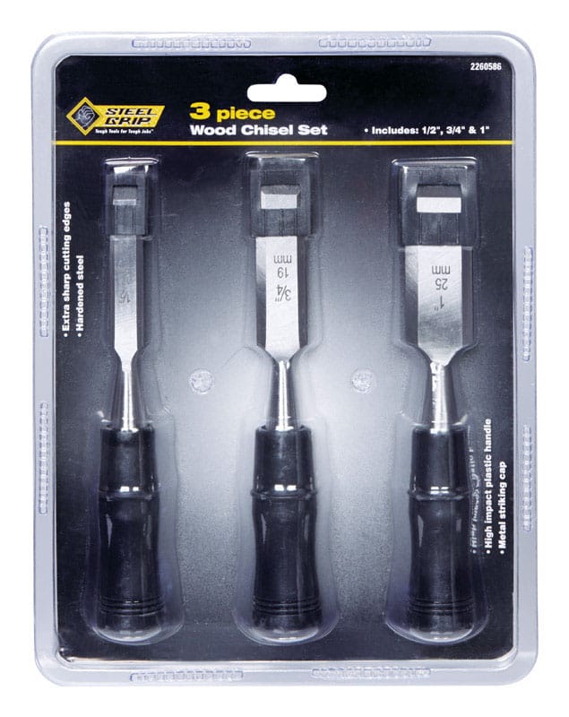 Steel Grip 2260586 Wood Chisel Set 3 pk