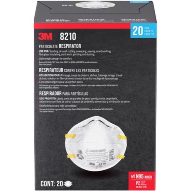 3M 8210P20-DC DISPOSABLE RESPIRATOR 20PK