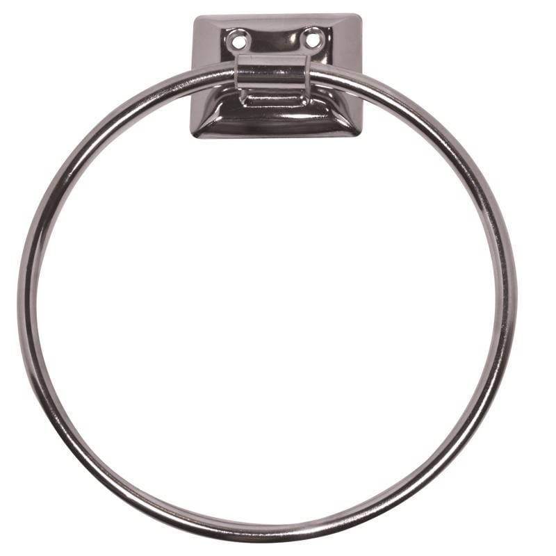 Decko 38020 Chrome Silver Towel Ring Metal