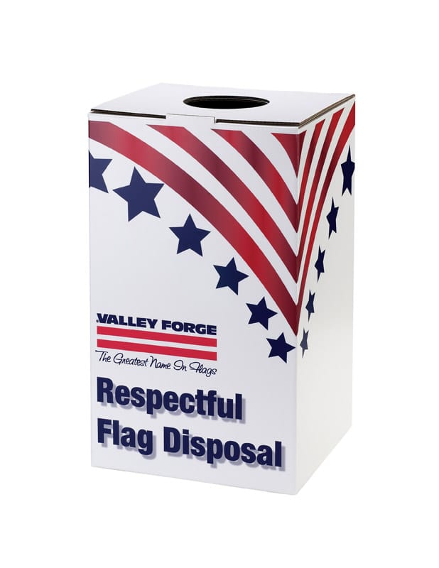 Valley Forge BOXREC Flag Disposal Box 22 in. H X 12.5 in. W X 13.75 in. L