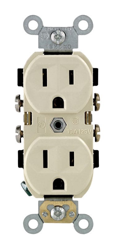 Leviton CBR15-00I 15 amps 125 V Ivory Outlet 5-15R 1 pk