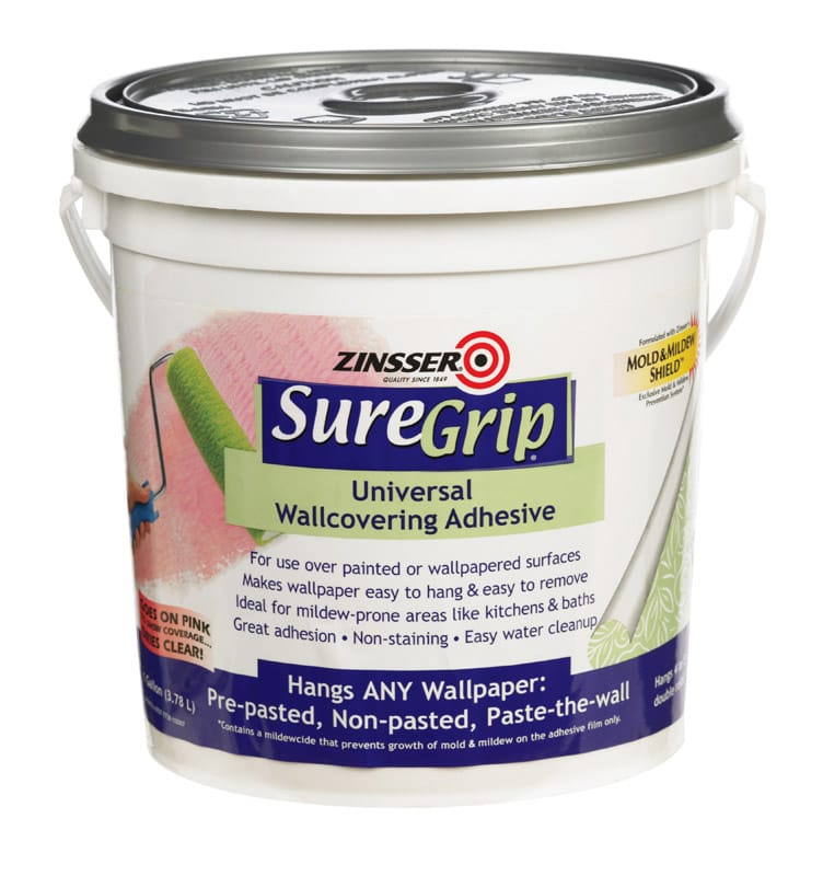 Zinsser 2872 SureGrip High Strength Glue Clear Wallcovering Adhesive 1 gal