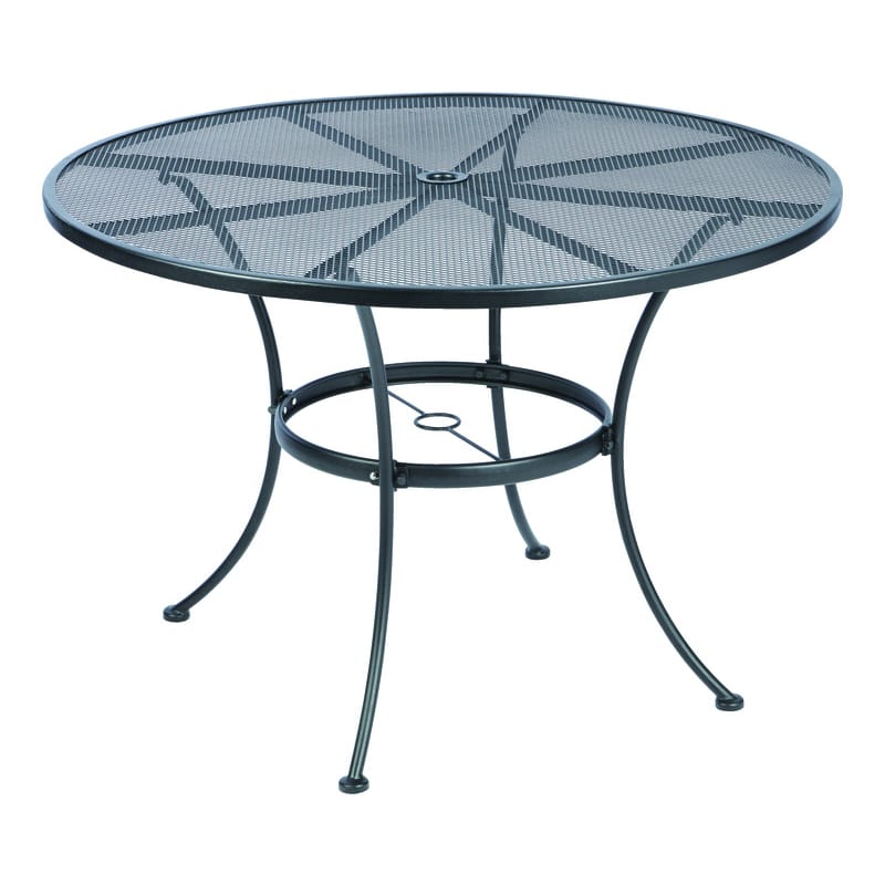 Living Accents WDAC-17DT Winston Black Round Steel Dining Table