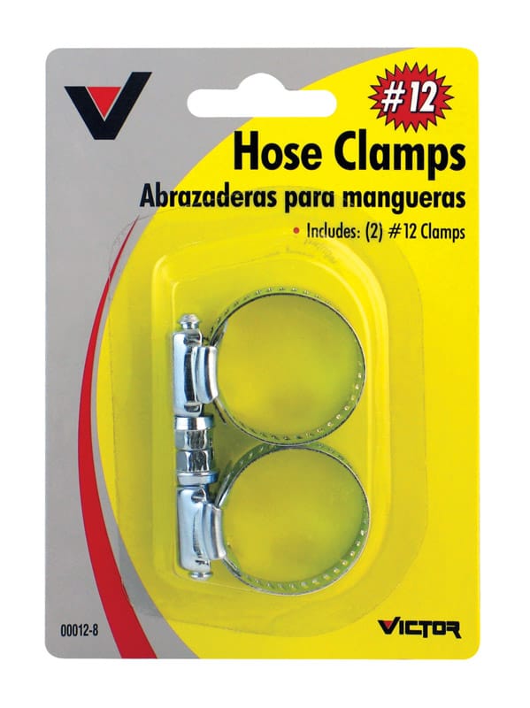 Victor 22-5-00012-8 1/2 in. 1-1/4 in. SAE 12 Silver Hose Clamp Stainless Steel Band