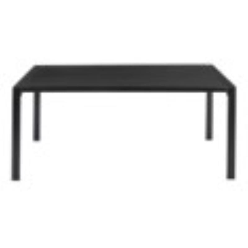 Living Accents HTMS66LM Black Rectangular Steel Dining Table