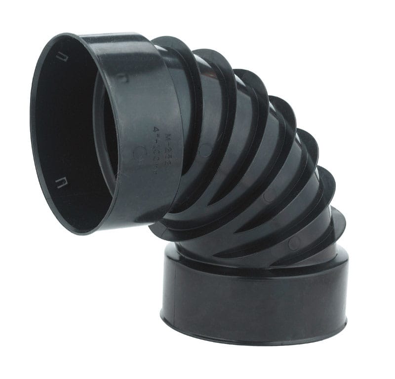 Advanced Drainage Systems 0490AA 4 in. Snap X 4 in. D Snap Polyethylene 8 in. 90 Degree Elbow 1 pk