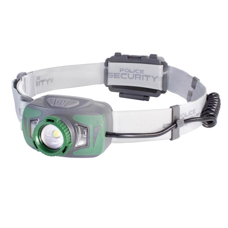 Police Security 97708 Twin Power 800 lm Gray/Green LED Rechargeable Head Lamp AAA Battery