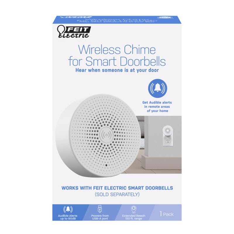 Feit CHIME/DOORSMART White Plastic Wireless Smart-Enabled Door Chime Bell