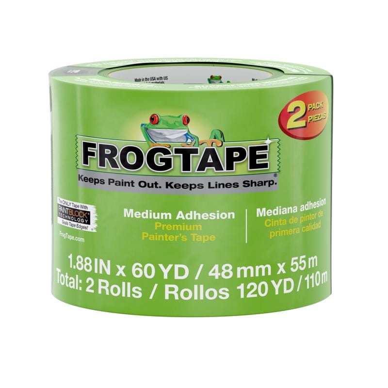 Shurtape 242869 FrogTape 1.88 in. W X 60 yd L Green Medium Strength Painter's Tape 2 pk