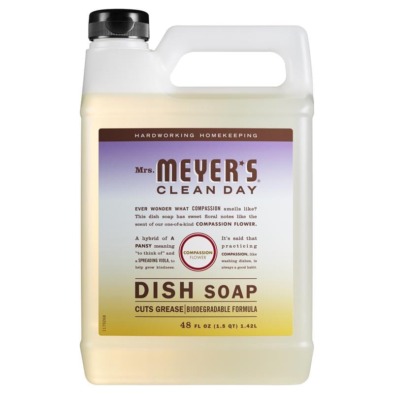 MRS. Meyer'S 11932 Clean Day Compassion Flower Scent Liquid Dish Soap Refill 48 oz 1 pk