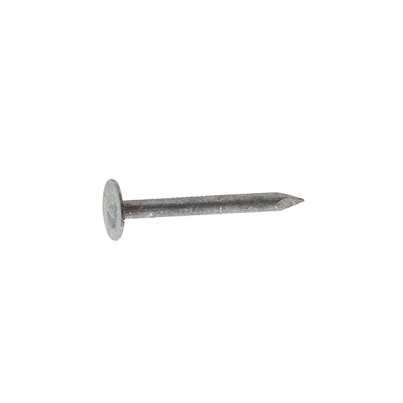 Grip-Rite 112EGRFGBK 1-1/2 in. Roofing Electro-Galvanized Steel Nail Flat Head 30 lb