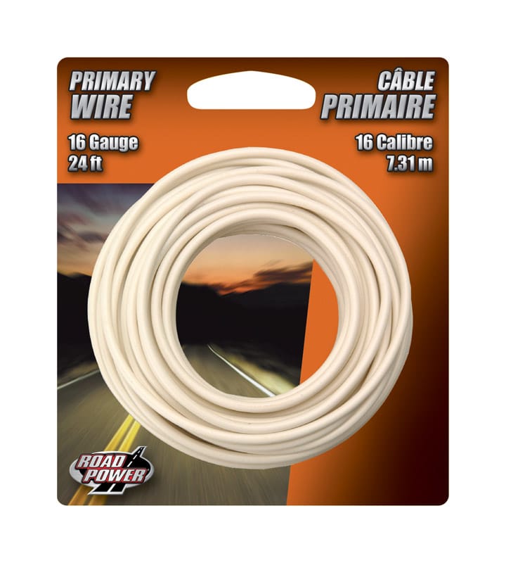 Coleman Cable 55667933 24 ft. 16 Ga. Primary Wire White