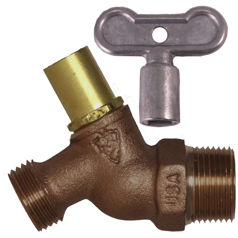 Arrowhead 351LKLF 3/4 in. MIP X 3/4 in. MHT Brass No-Kink Hose Bibb