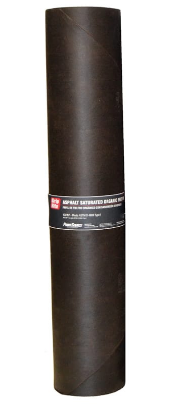 Grip-Rite FLT15D4869 3 ft. W X 144 ft. L Asphalt Smooth Saturated Organic Felt Paper 15 lb Black