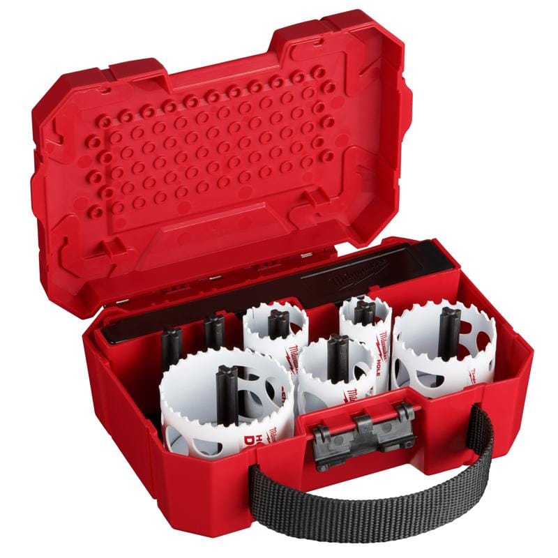 Milwaukee 49-22-4009 Hole Dozer Bi-Metal 1-5/8 in. L X 3/8 in. D Hole Saw Kit Arbor Included