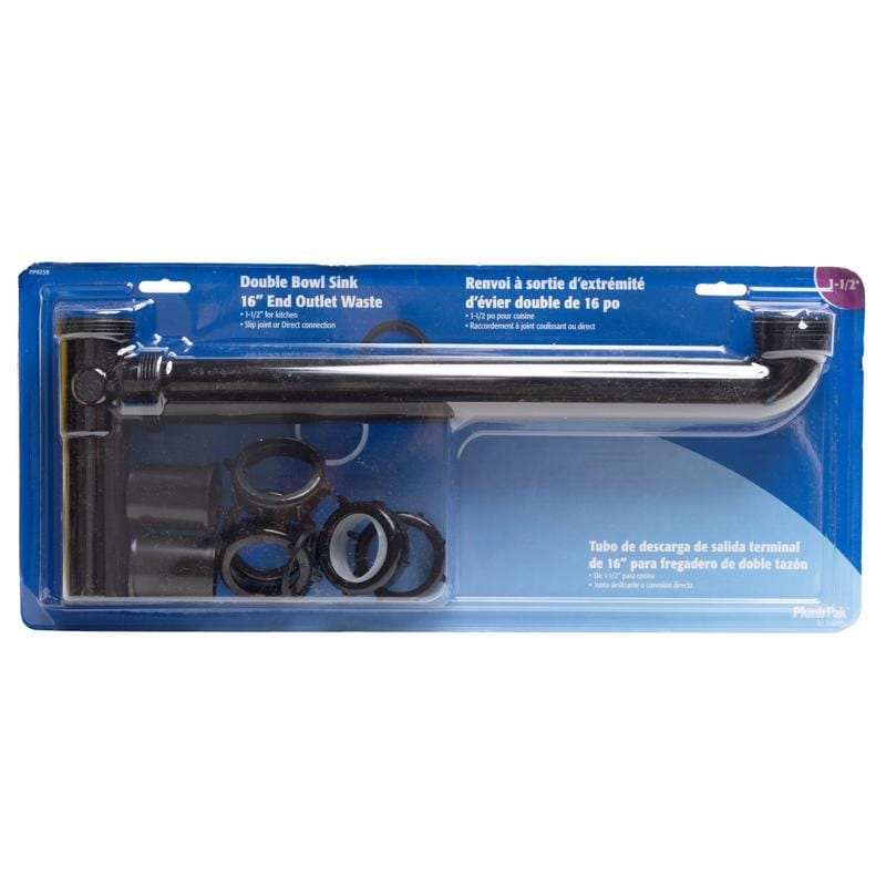 Plumb Pak PP925B 1-1/2 in. D X 16 in. L Plastic End Outlet Waste