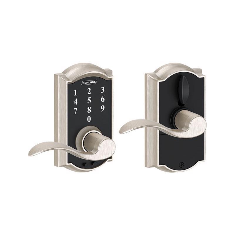 Schlage FE695VCAM619ACC Satin Nickel Steel Electric Touch Screen Entry Lock