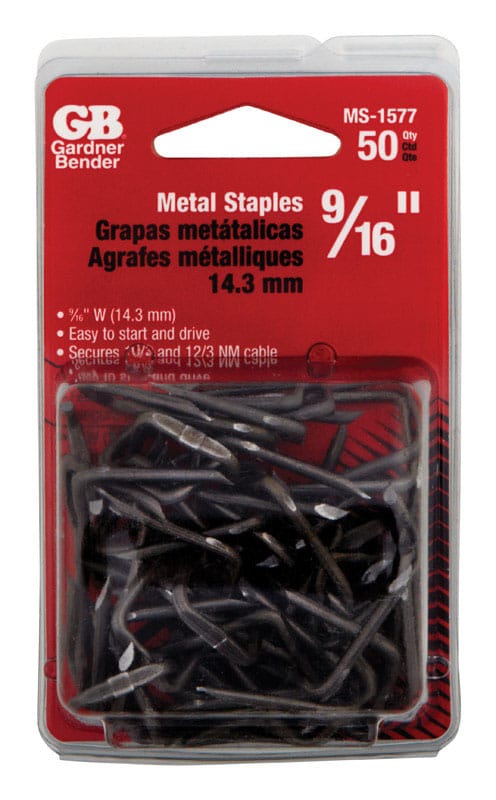 Gardner Bender MS-1577 9/16 in. W Metal Insulated Cable Staple 50 pk