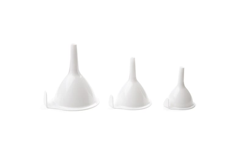 Fox Run 5299 White 4.5 in. H Plastic Funnel Set